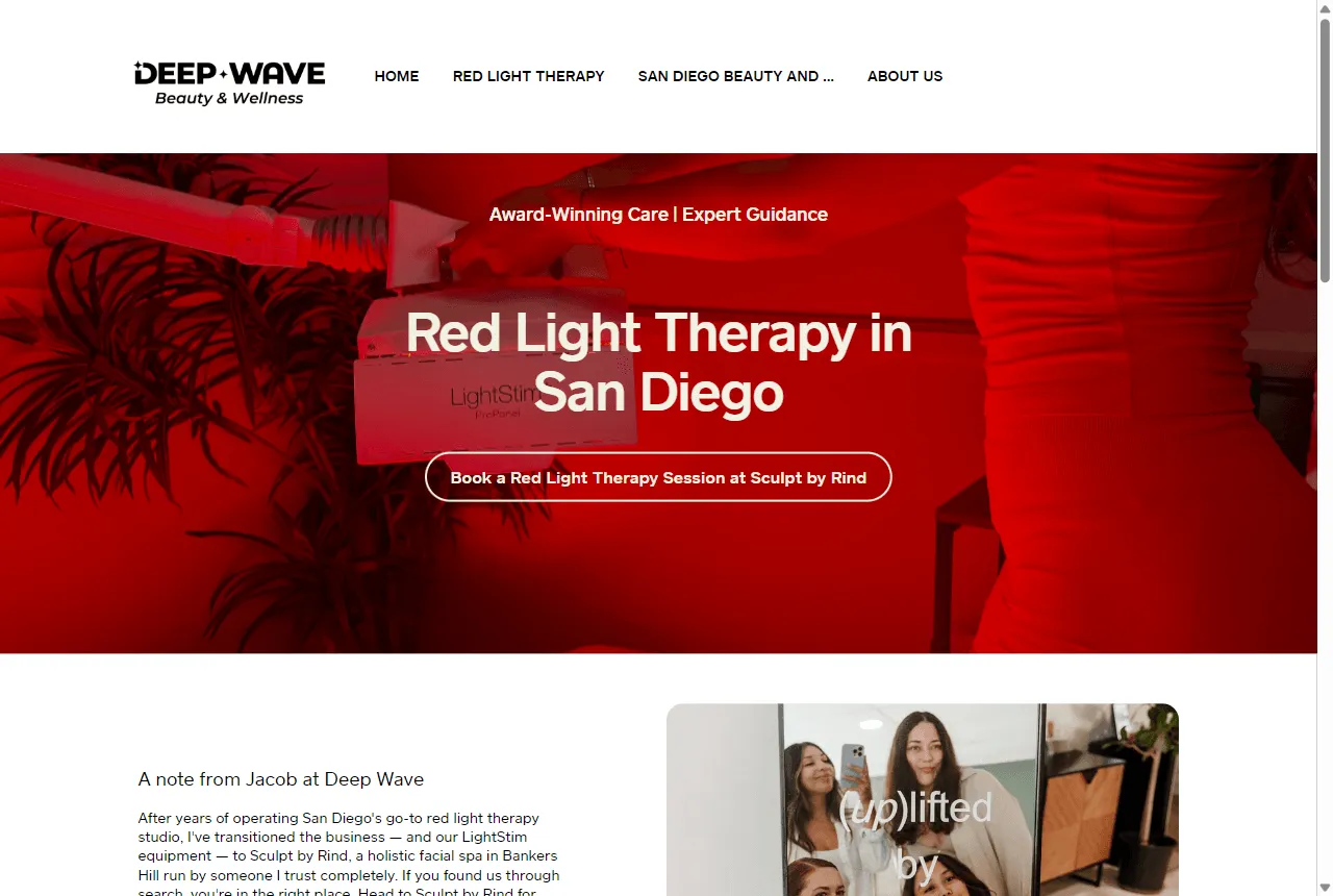 Deep Wave red light therapy, San Diego