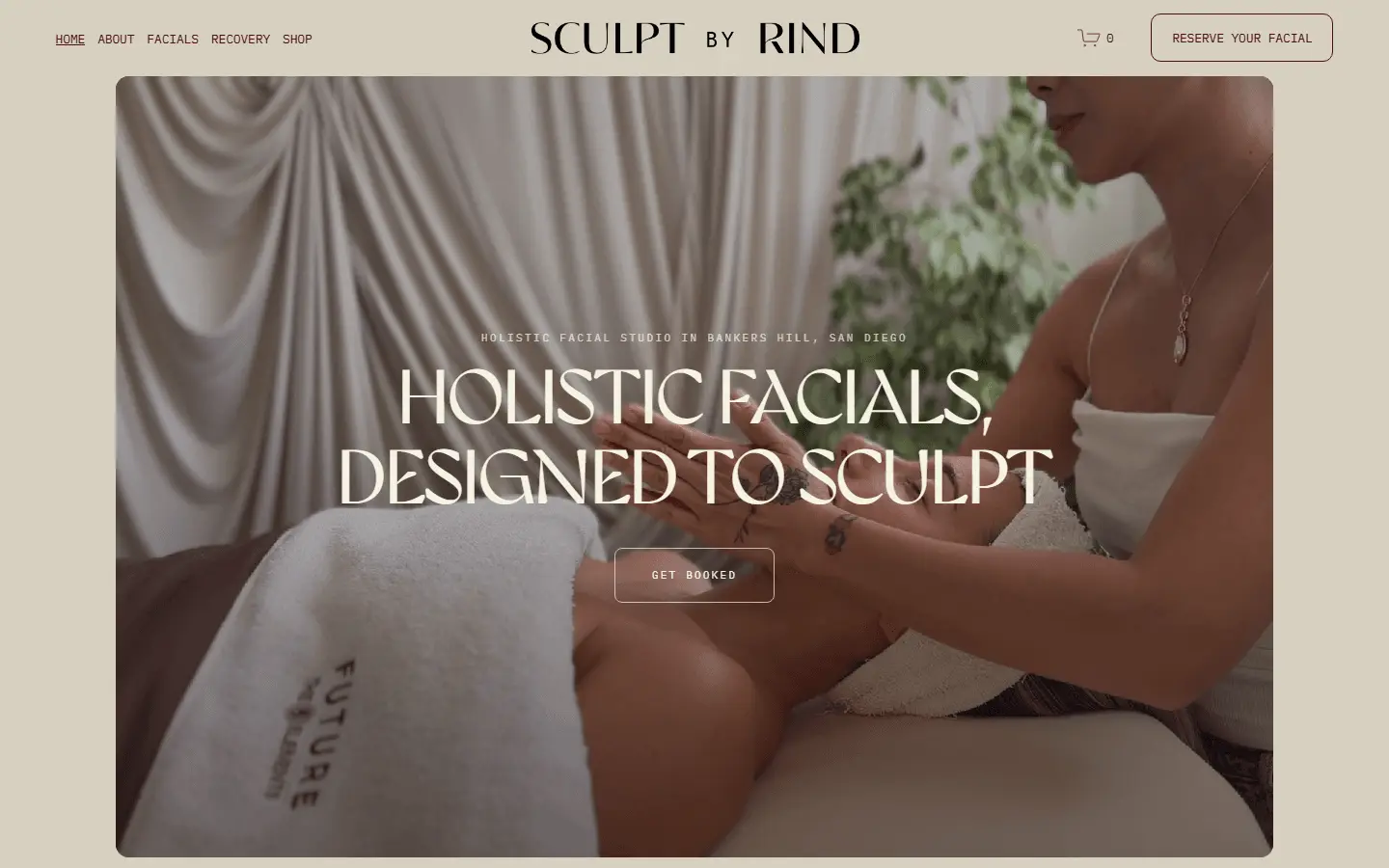 Sculpt by Rind website on desktop